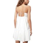ZARA B8  White Mini Dress Tiered Ruffle Spaghetti Straps Summer Beach Size S Photo 7