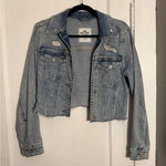 Hollister  Cut Off Cropped Light Wash Denim Jacket Photo 0