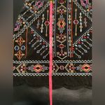 Blu Pepper Scallop Hem Embroidered Corduroy Mini Skirt M Black Photo 4