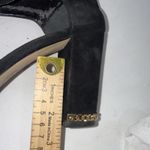 Michael Kors Old Money Classic Gold Black Sueded Velvet Peep Toe Heels 9.5M Photo 11