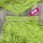 Terez NWT  Green Satin 2-Piece Loungewear Set PullOn Shorts Scarf Tank Top Size S Photo 2