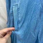 NEW Como Vintage women's light blue denim indigo long sleeve collared dress S Photo 2