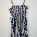 Justify Boho Floral Smocked Mini Dress Trendy Ruffles Lightweight Size Medium Photo 7