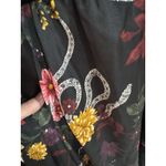 Torrid  Black Floral Snake Print Midi Dress Plus Size 4 VNeck Short Sleeve 4X NEW Photo 4