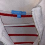 Draper James New  Striped Quarter Zip Sweater Red White Mariner Stripe candy cane Photo 8