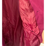 New Fashion Maroon Button Up Overcoat‎ Red Size L Photo 4