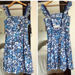 Tahari ASL Blue Floral Dress Spring New Size 12 Photo 3
