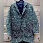 Shopper Tweed Puffer Lined Heavy Winter Coat Jacket Size Large Black White Photo 0