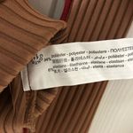 ZARA  High-waisted Caramel/Brown Ribbed
Pants Set (Top Medium,Bottom Small) Photo 9