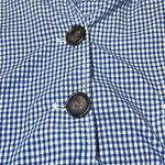 J Crew Lightweight Blazer Womens 6 Blue White Gingham 2 Button Jacket Classic Photo 5