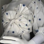 Farm Rio  White and Blue Floral Women's Top Photo 7