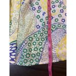 Talbots  Shirt‎ Women Small Paisley Smocking Yellow Peasant Button Crochet Boho Photo 9