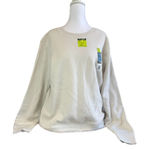 Tek Gear Ultrasoft Fleece Sweater Womens Large Light Gray Ivory Sweatshirt NWT Photo 0