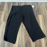 Eileen Fisher 100% SILK Black Crepe Flowy Wide Leg Pants Large Drawstring NEW Photo 0