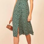 Reformation  yellow black floral cap sleeve midi dress NEW Photo 3