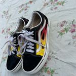 Vans Old Skool Flame Sneaker Size 3.5 men’s 5 womans black red yellow skater Photo 12