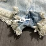 Gef France Light Acid Wash Distressed Skinny Fit Lepi Denim Shorts Size 6 Blue Photo 8