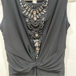 Monsoon black long sleeveless beaded front dress Photo 2