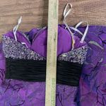Vtg Y2K Alyce Designs Beaded Purple Mermaid Gown Goth Dark Fairy Prom Dress 0 Photo 7