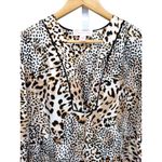 Oscar de la Renta Pink Label Caftan M Animal Print 90s Lounge Dress Vintage Photo 3