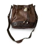 Vintage Palio Genuine Leather Bucket Bag Brown Photo 0