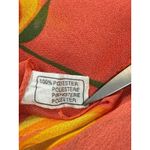 Made in Italy Orange Floral Scarf 100% Polyester Sheer Lightweight Wrap Photo 3