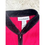 Y2K Red Poinsettia Zip Holiday Christmas Cardigan XL Photo 5