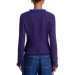 Derek Lam 10 Crosby Tweed Jacket‎ Blazer Fringed Trim Royal Blue Red Size 2 Photo 1