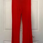 SKIMS NWT Soft Lounge Ruched Ribbed Flare Pants Leggings Red Orange Size Large Photo 5