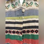 Cabin creek Vintage Patchwork Embroidered Eclectic Preppy Country Club Gold Top Photo 5