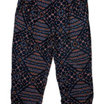 Free People  Geometric Print Pants XS Boho Slouchy Crop Tapered Lounge Photo 0