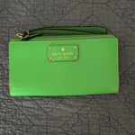Kate Spade Green Leather Wallet/Wristlet Photo 1