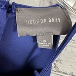 Hudson Gray Scalloped-Edge Navy Halter Tank Top Stretch Round Neckline S NWT Photo 2