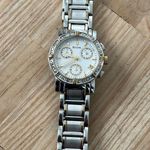 Bulova Chronograph Diamond Ladies Watch Pearl Dial Two-Tone Bracelet Case Photo 5