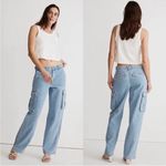Madewell • low-slung straight cargo jeans in coleman wash sz 32 Photo 1