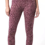 Athleta  Salutation Stash Pocket II Printed 7/8 Tight Womens Pink Cheetah Legging Photo 0
