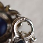 Ralph Lauren  .925 Stamped Faux Blue Topez/Sapphire Cameo Pendant Necklace Photo 10