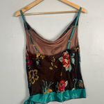 Hale Bob Vintage Y2K cowl neck silk  top with tie at hip size small Photo 5