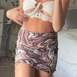 brown marble mini skirt Size XS Photo 0