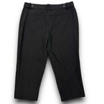 Larry Levine NEW Black Cropped Capri Pants Casual Lightweight Stretch Size 10 Photo 3