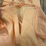 Salty  Ruched Hem Lace Up Back Mini Dress Orange size S Photo 5