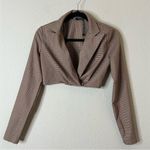 ZARA  Plaid Blazer Crop Top Size Small Photo 3