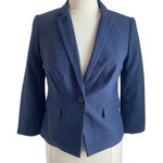 The Limited  Vintage Blazer Womens Sz Small Navy Blue One Button Classic Photo 0