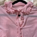 Cute pink see through long sleeve top Size XS Photo 2