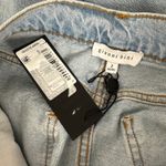 Gianni Bini  Denim Midi Skirt Front Slit Rigid High Waist Blue US 2 NWT Photo 3