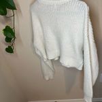 Arizona Jeans Arizona Jean Company White Knit Sweater with Zip Collar Photo 2