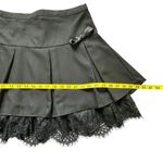 Hot Topic Mini Skirt Black Large Pleated Goth Emo Lace Lined Bows Y2K Photo 6