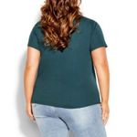 City Chic All Heart Tee NWOT 22/24 XXL Pretty Teal Color Photo 2