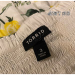 Torrid White Lemon Print Smocked Midi Dress Photo 6