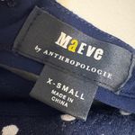 Anthropologie  Maeve Blue White Polka Dot Mini Skirt Buttons Size XS Photo 3